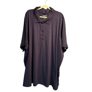 NWT Woman Within Size 5X Navy Polo PolyCotton Blend Easy Care Work Office School